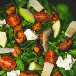 recette-salade-poulet-chevre-frais-pomme-verte