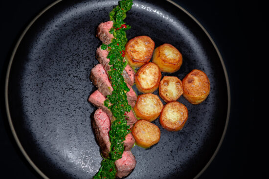 rumsteck chimichurri pommes de terres fondantes
