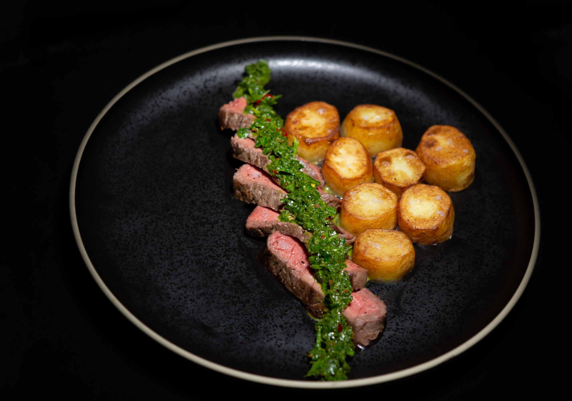 rumsteck chimichurri pommes de terres fondantes