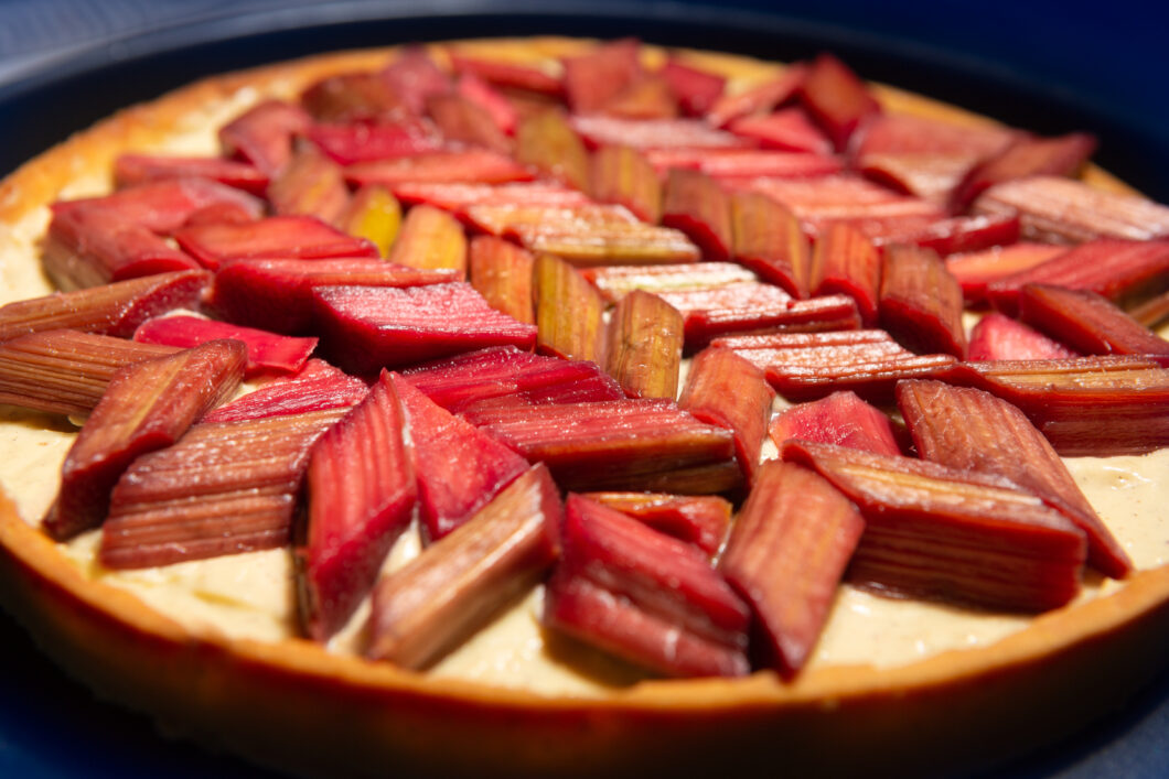 Tarte rhubarbe infusée à l'hibiscus