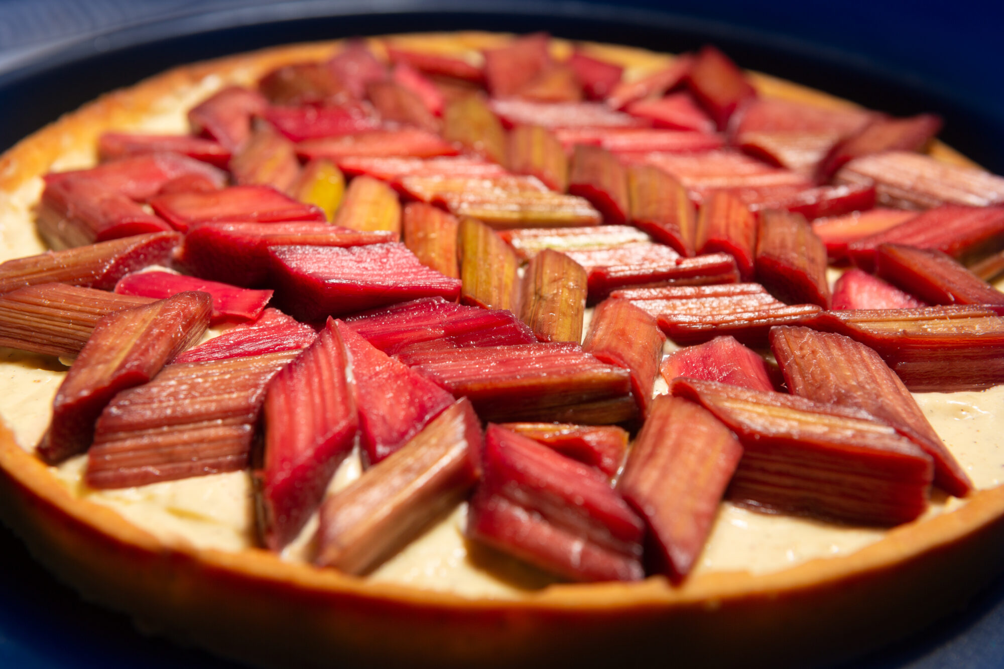 Tarte rhubarbe infusée à l'hibiscus
