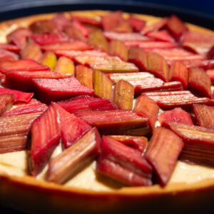 Tarte rhubarbe infusée à l'hibiscus