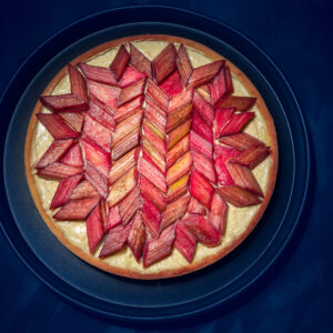 Tarte rhubarbe infusée à l'hibiscus