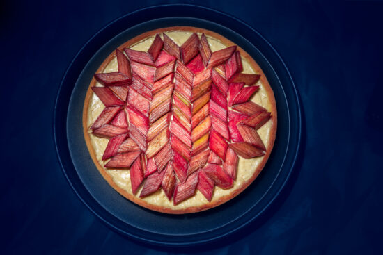 Tarte rhubarbe infusée à l'hibiscus