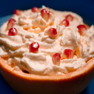 salade de fruits d'été à la verveine x chantilly de pamplemousse