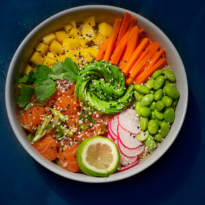 poke bowl saumon quinoa
