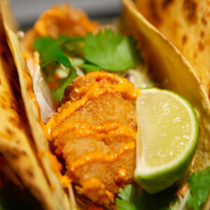 tacos gambas panées