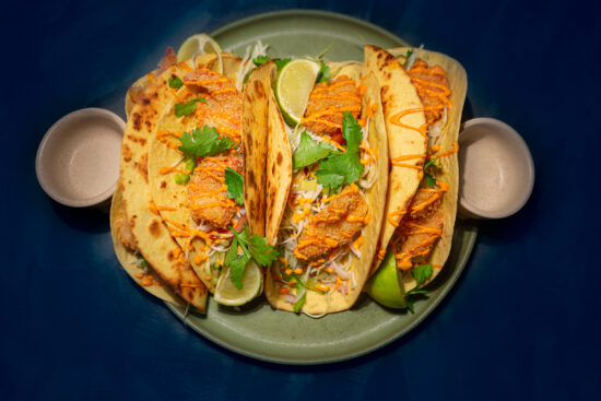 tacos gambas panées