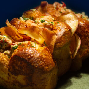 Gambas rolls x chips de patate douce
