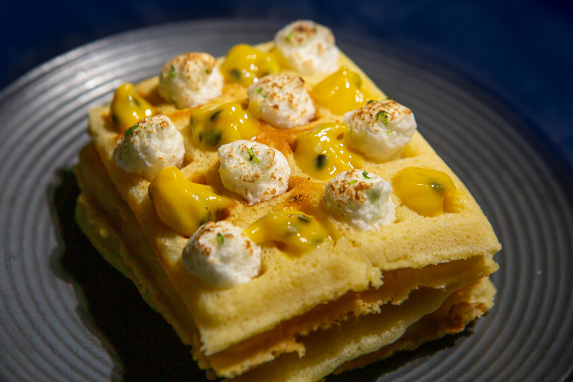 gaufre citron passion meringuée