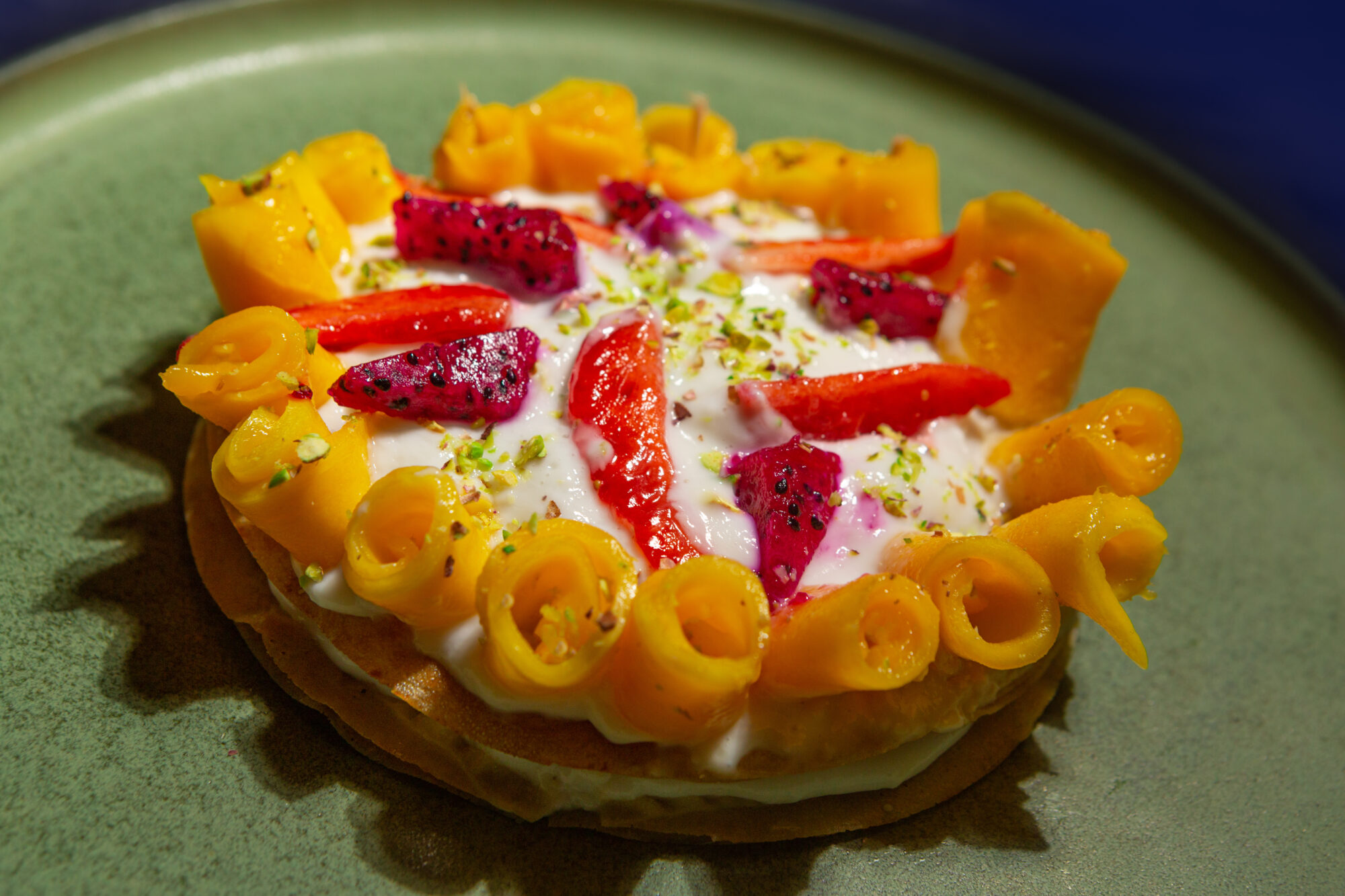 pastilla fruits exotiques mangue kiwi crème de lait