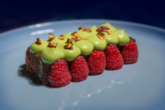 Fondant chocolat x chantilly matcha chocolat blanc amandes caramélisées