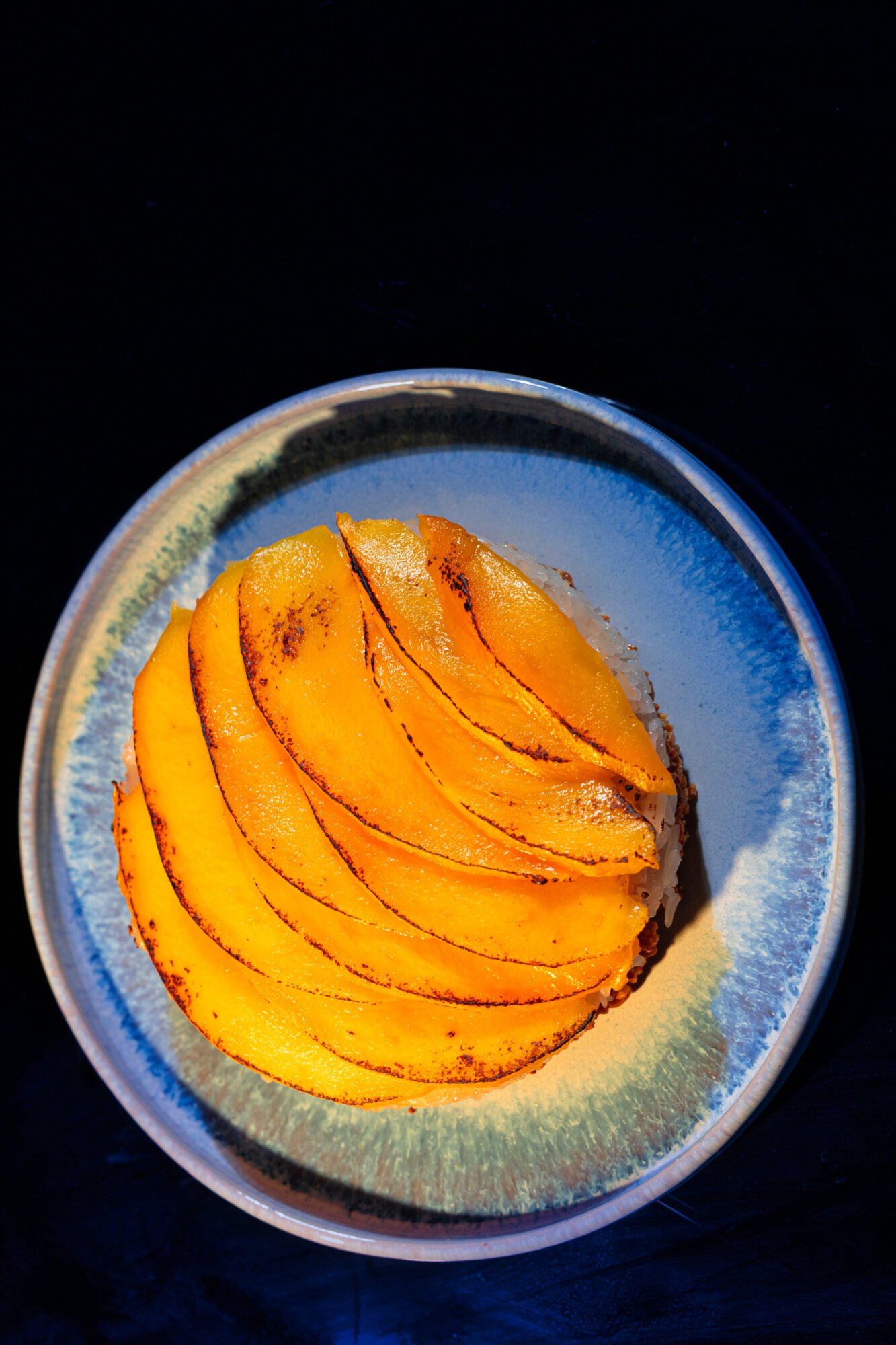 mango sticky rice infuse citronnelle riz souffle caramel beurre salé