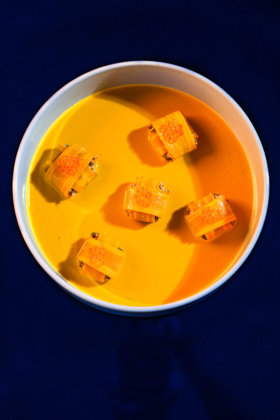 enveloppes carottes farcies shiitake miso bouillon